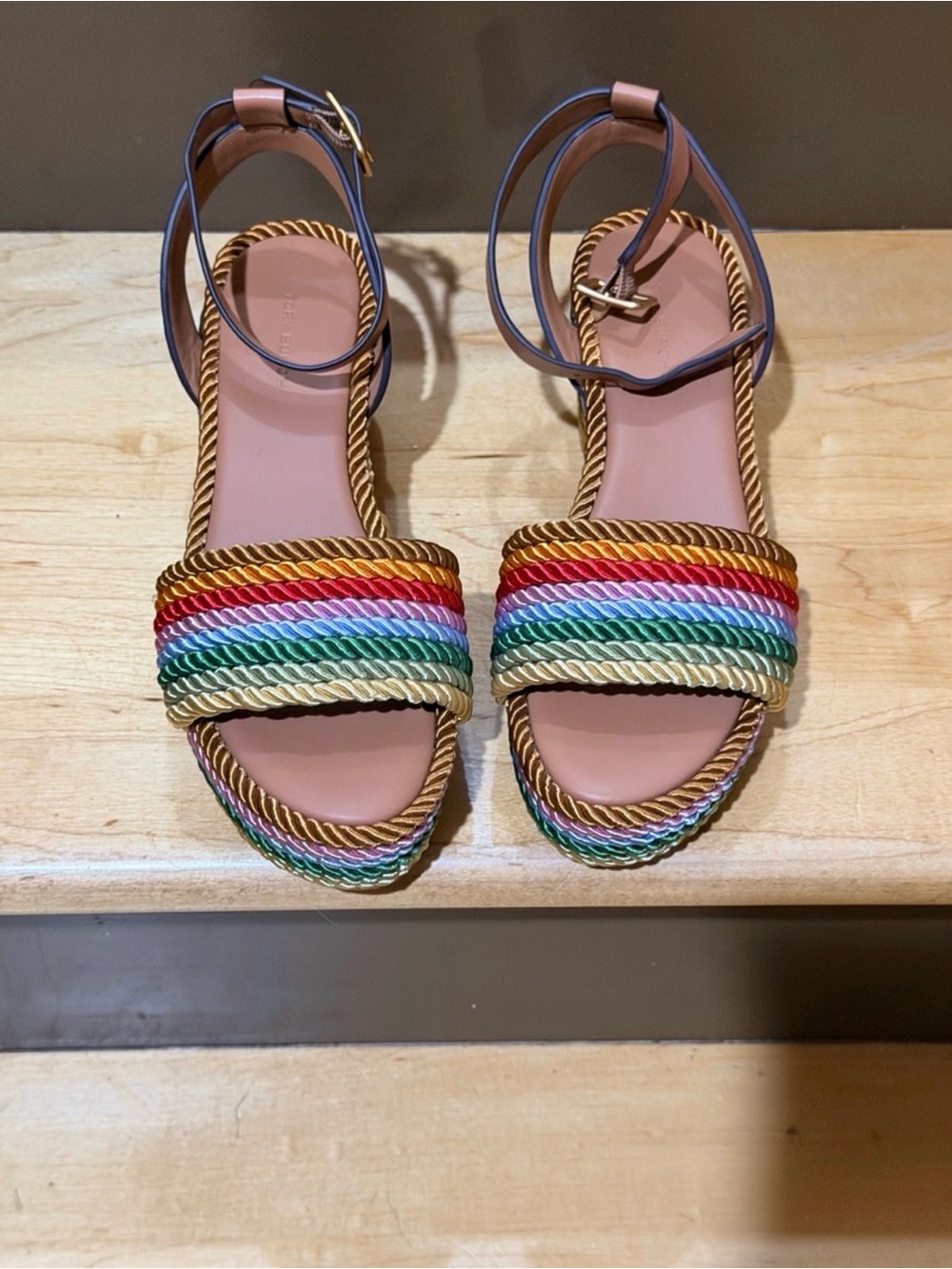 Tory Burch Stripped Multi-Color Rope Espadrille 5.5 - Picture 3 of 9